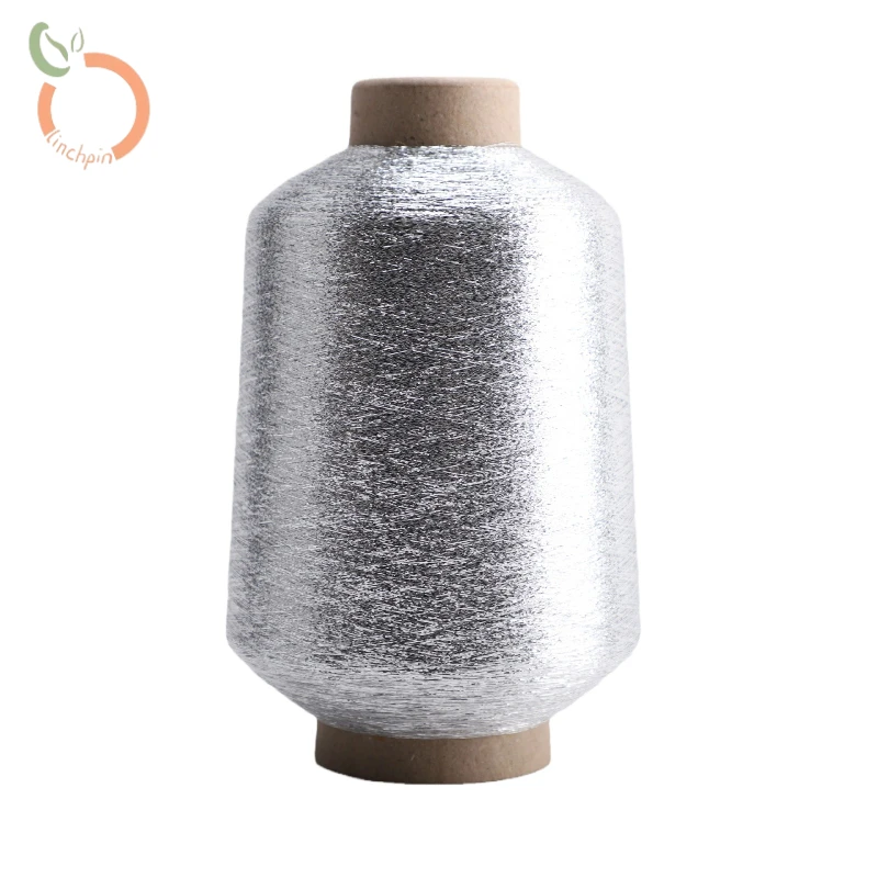 30D*2 double package silver MX type Metallic yarn pagoda tube fixed weight