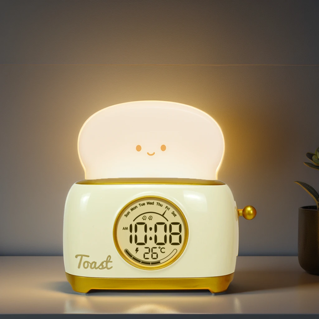 Modern Design Digital Table Alarm Clock with Backlight Smart Quartz Wake up Light Clock for Kids