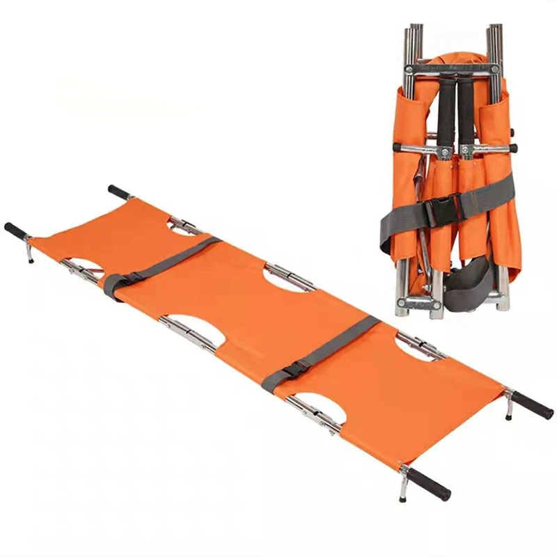 Manufacturers Portable Hospital Foldable Stretcher Medical Rescue Stretcher Double Folding Stretcher