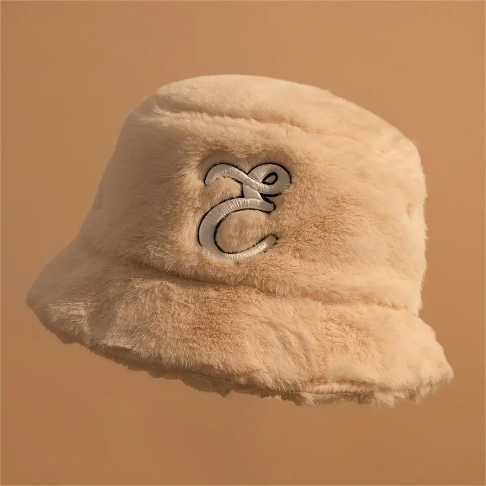 Wholesale Designer Popular Adult Multi Color Foldable Custom Hairy Shaggy Cloth Towel Furry Bucket Hat