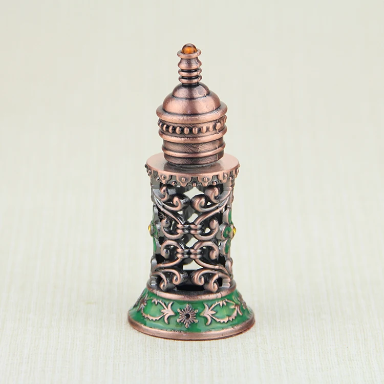 classic antique metal attar bottle Arab essential oil bottle