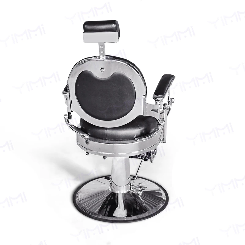 Yimmi Vintage Hair Salon Chair Reclining Barbershop Chair Beauty Salon Furniture Black Barber Chair