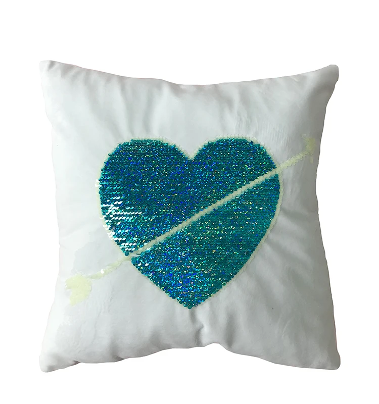 2020 новых способа изготовленный на заказ темно свечение подушка для сидения с сердцем, расшитым блестками