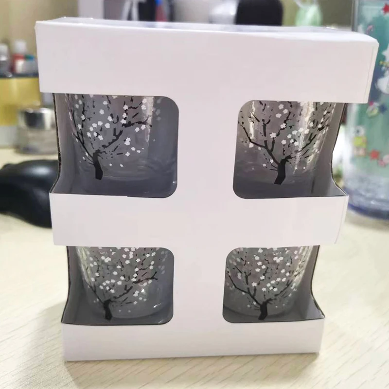 OEM Japanese custom blank sublimation color changing small glasses cup bullet shot sake glass