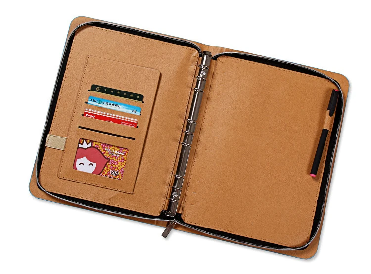 Men Ipad Portfolio Case Briefcase Travel Carrying Case for 9.7 Inch Professional Business Long PU Anti-theft wallet