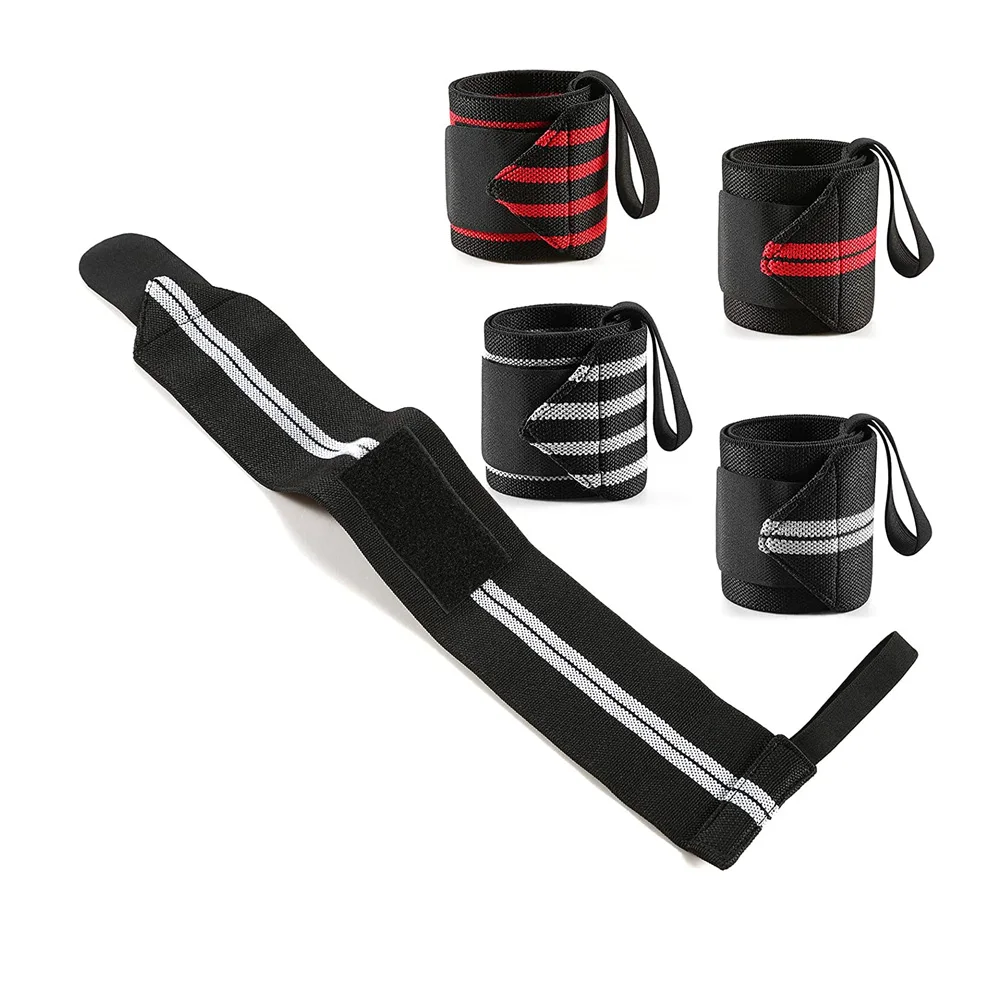 Fitness Gym Equipment Premium Leather Weight Lifting with Neoprene Wrist Wrap Support for Men & Women