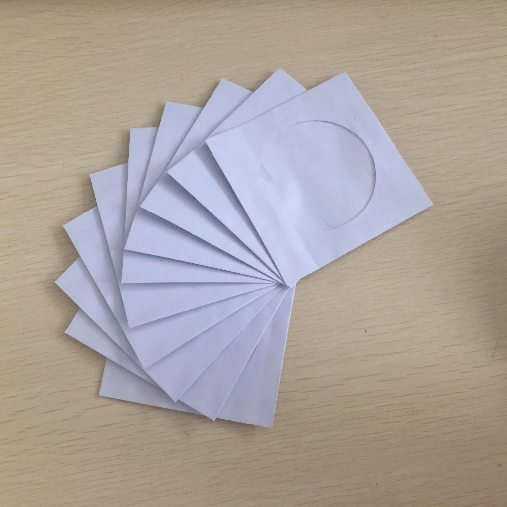 Hot selling Cheap CD DVD white paper sleeve envelop bag CD case