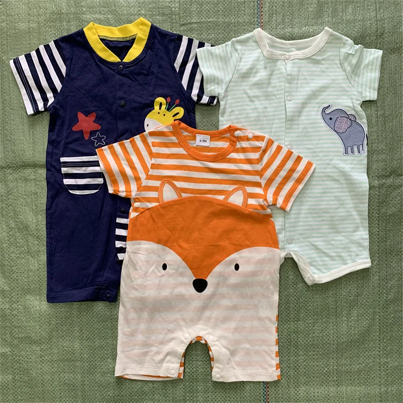 left over clearance sale Wholesale  Baby  Soft Cotton  Lovely Overstock bodysuit For toddler jumpsuit frogsuit 1054 05