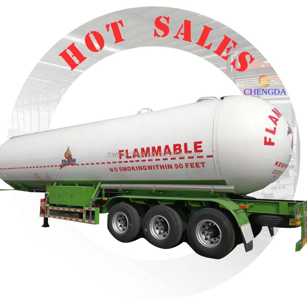 Chinese Good Quality 50m3 60m3 LPG tanker Trailer 3 Axles LPG Tank Semi Trailer for sale