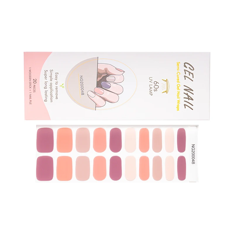 Корейский стиль Новые гелевые наклейки для ногтей с УФ-лампой гелевые Обертывания для ногтей гелевые наклейки для ногтей полузатвердевающие