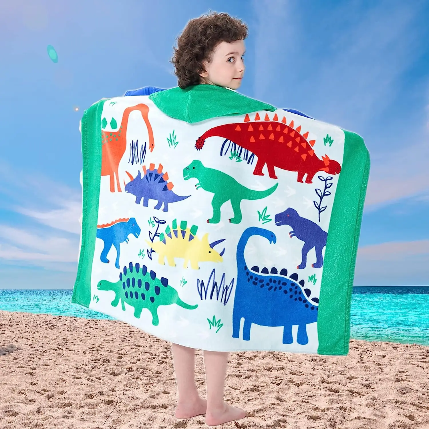 Cotton  hooded cloak bath towel super soft and quick drying towel, suitable for toddlers, newborns, boys