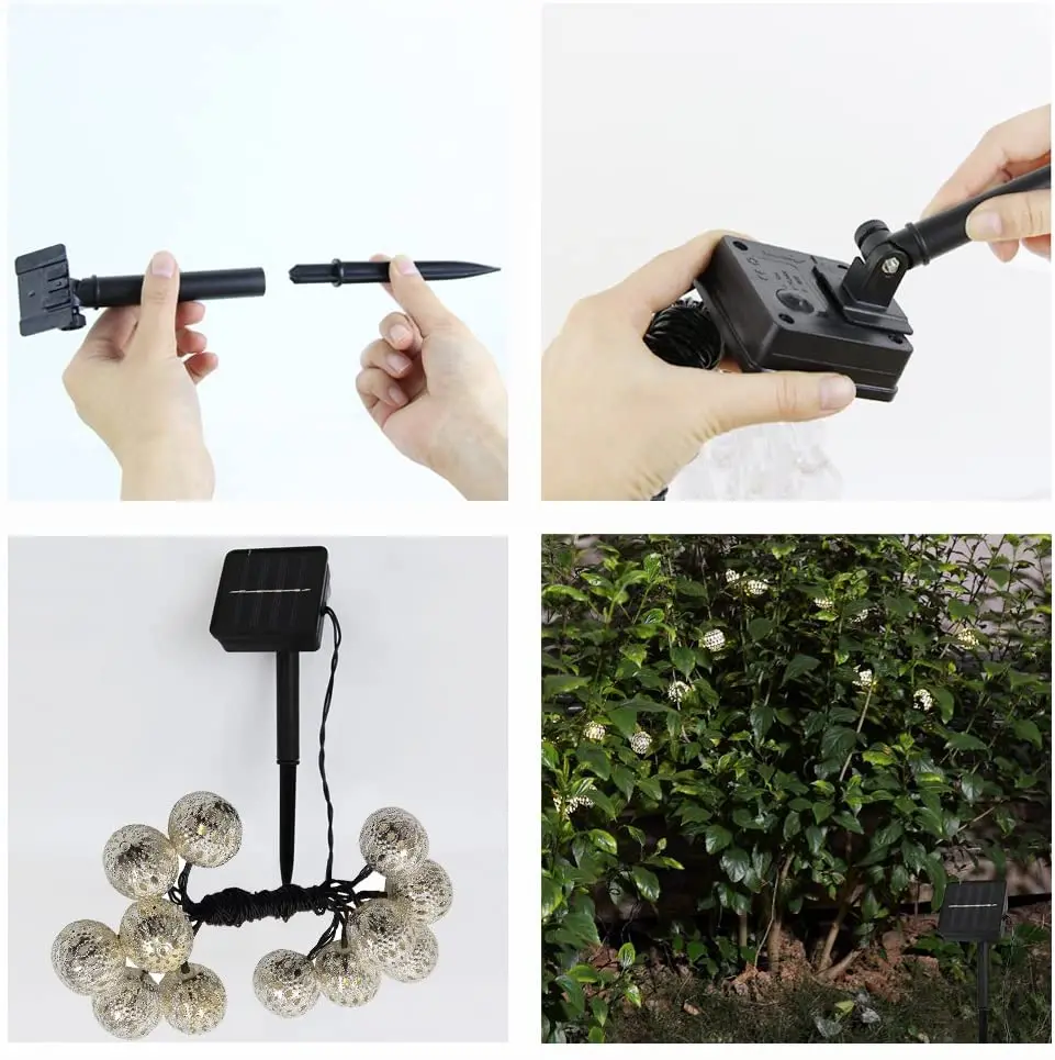 Factory Selling Christmas Wedding Party Decorations 8 model warm white 20 LED Globe String lights Moroccan Ball Lights