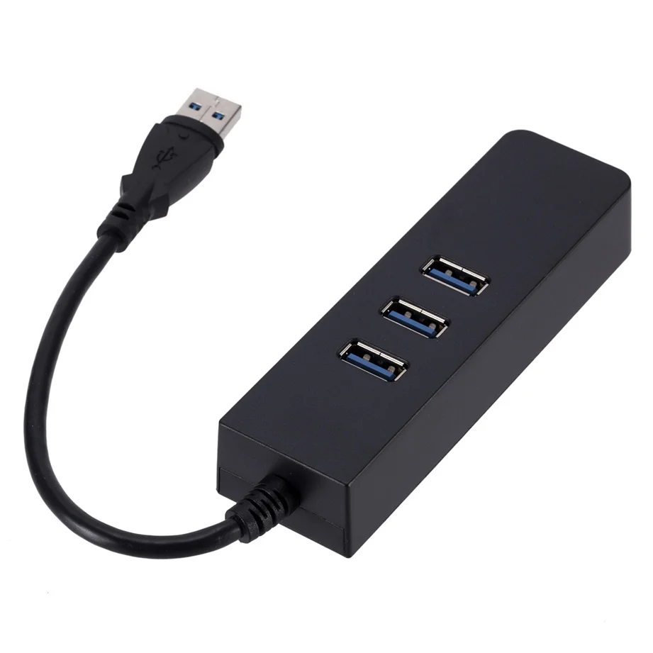 Hot Selling 3 Port USB 3.0 Hub 3 in 1 Docking Station USB 3.0 Gigabit Ethernet Adapter for Laptop Tablets