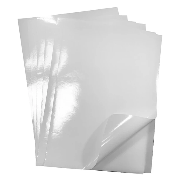 2024 Printable PVC PP Vinyl Label Sticker Paper Waterproof Self-Adhesive Glossy Matte A4 Sheet for Inkjet Laser Printers
