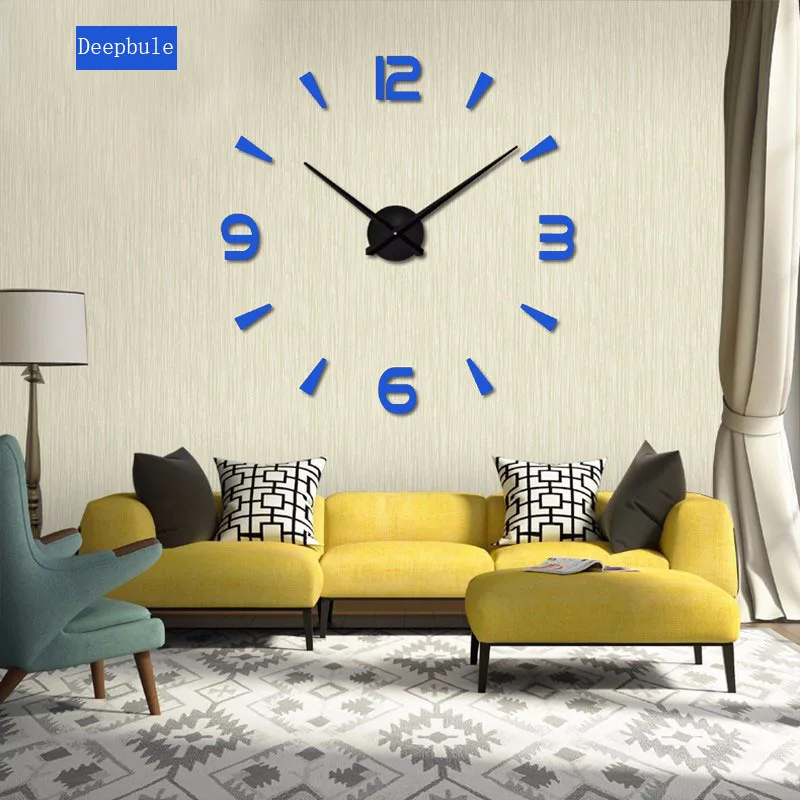 Цифровые креативные Модные индивидуальные настенные часы 3d «сделай сам», диаметр 80 см