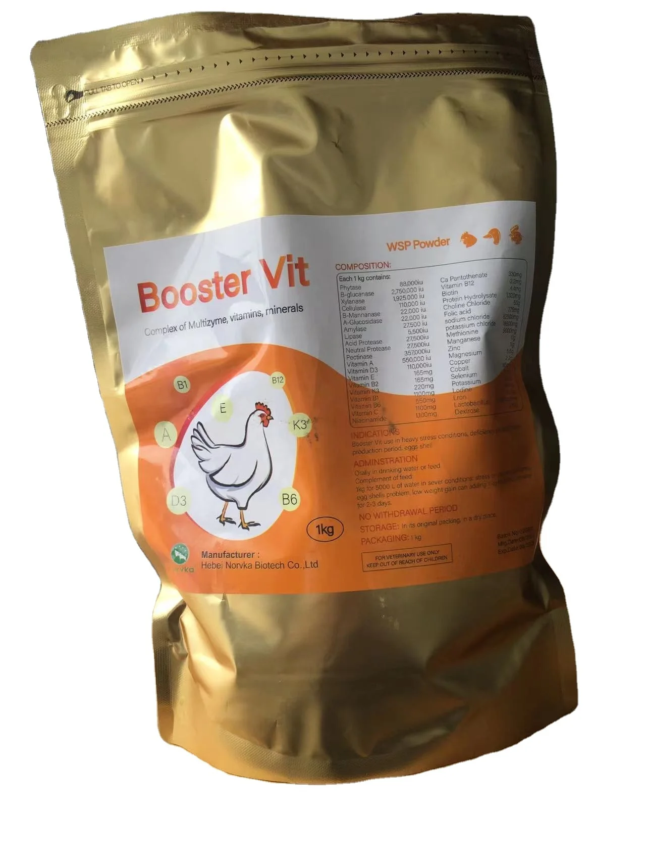Vitamin Plus Broiler Feed Additive Premix for Fattening Poultry Booster and Poultry Feeding