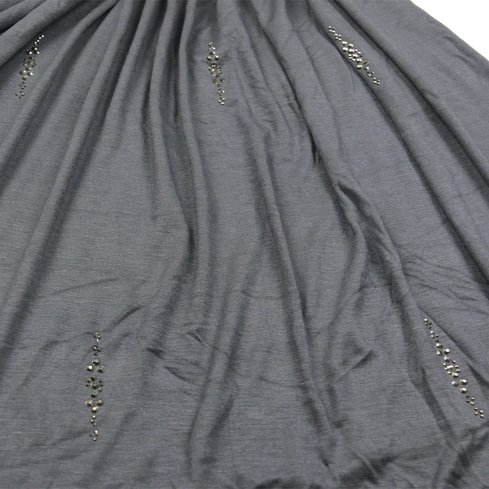 Hotest Fancy new customize Jersey hijab fashion hijabs scarfs muslim head scarf with zigzag stone