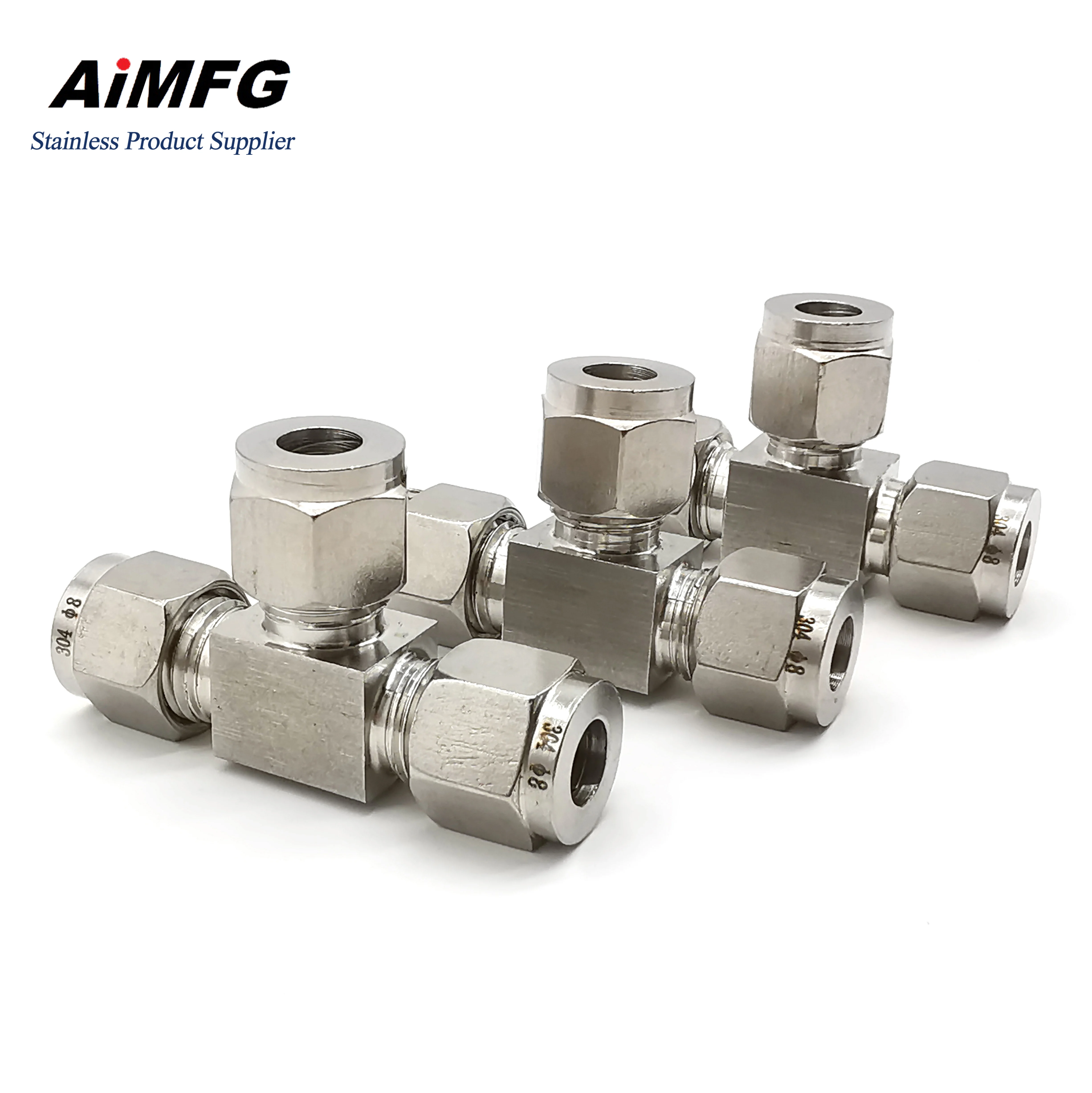 Wholesale Price swagelok fittings OD elbow ISO8434 two ferrule fitting compression connectors union elbow for fractional tube