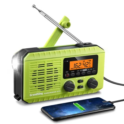 Уличная ручная сигнализация SOS для дома и экстренных ситуаций FM/AM/NOAA, складной FM-радиоприемник на солнечной батарее для кемпинга