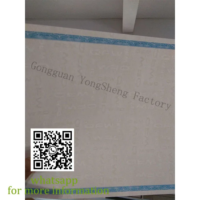 Custom anti-counterfeiting printing security  watermark paper certificate