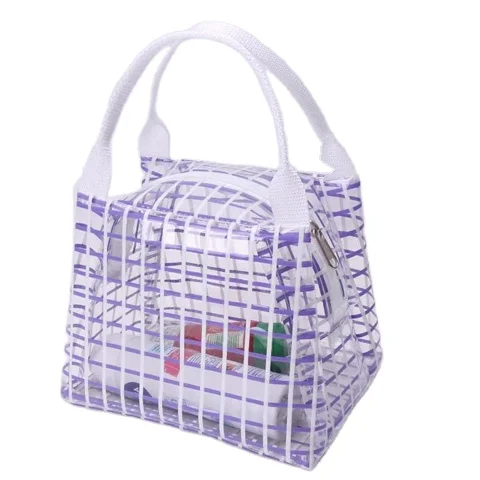 
Fashionable Women Clear Transparent PVC Plastic Beach Tote Bag Handbag Purse 