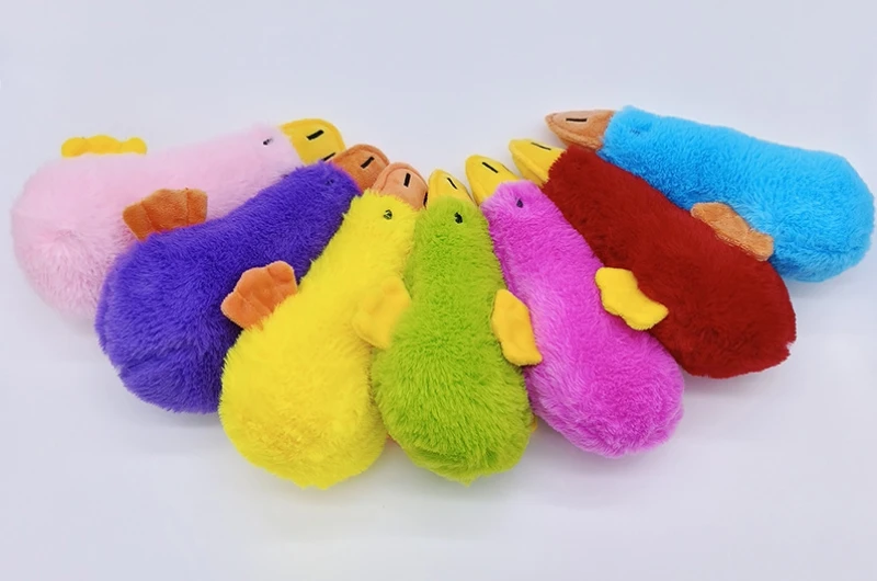Cute Duck Style Design Plush Toys Dog Interactive Chew Squeaky Toy