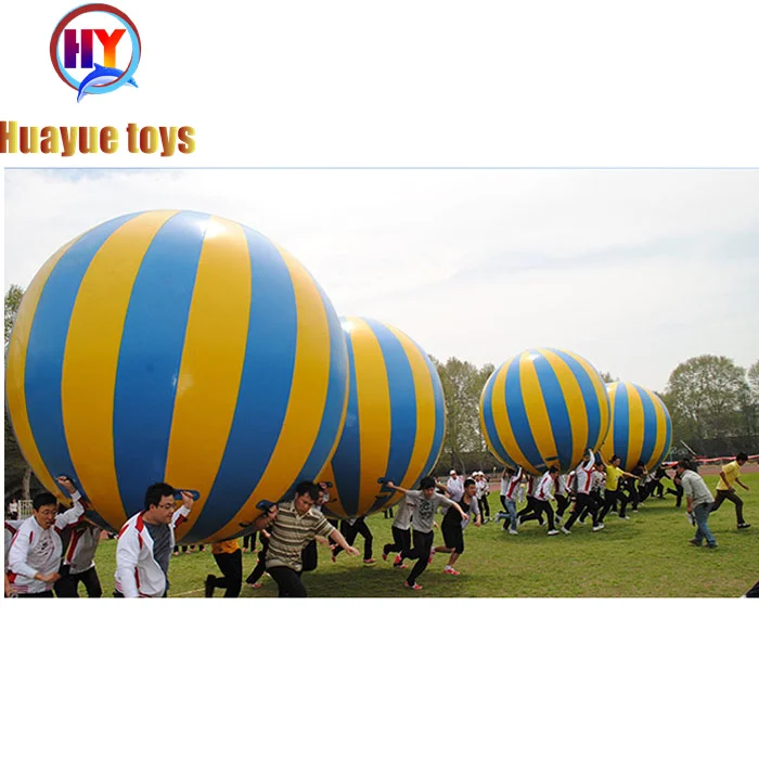 HUAYUE Customized PVC Tarpaulin Jumbo Beach Sport Factory Outdoor Event Activities Games Inflatable Toy Team building Lucky Ball