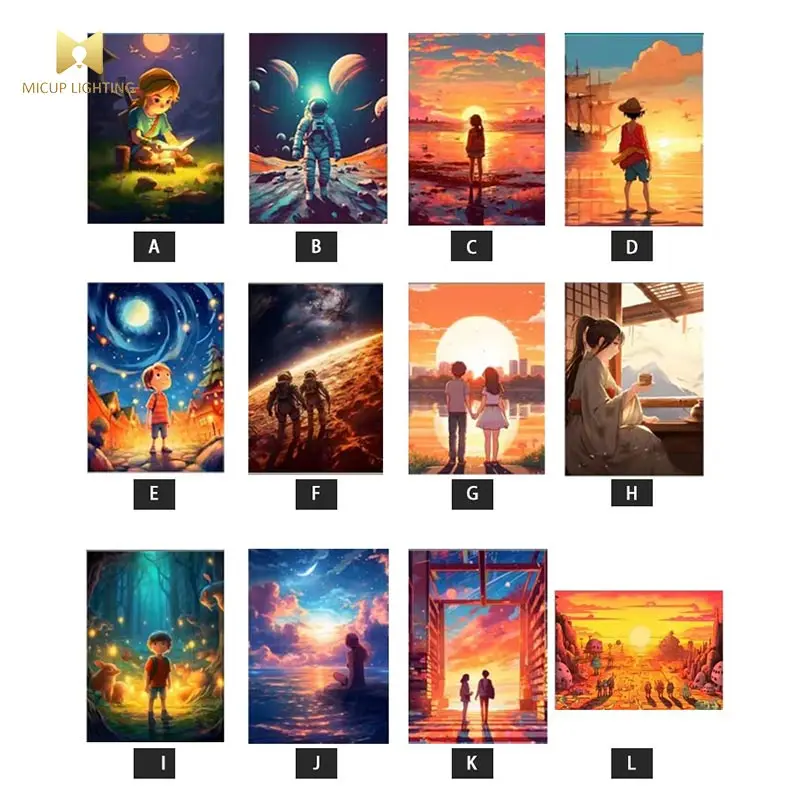 Custom 3d led night photo table lamp picture frame led night lights newmodern led table lamp