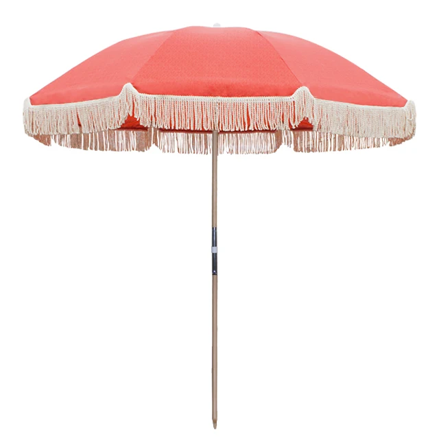 Economical aluminum pole custom print logo umbrella sun beach