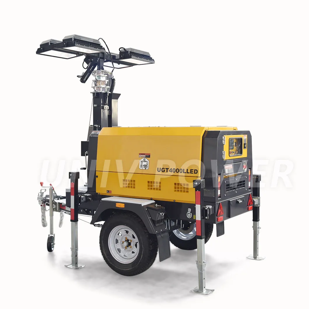 Portable Diesel LED Light Towers outdoor mobile type