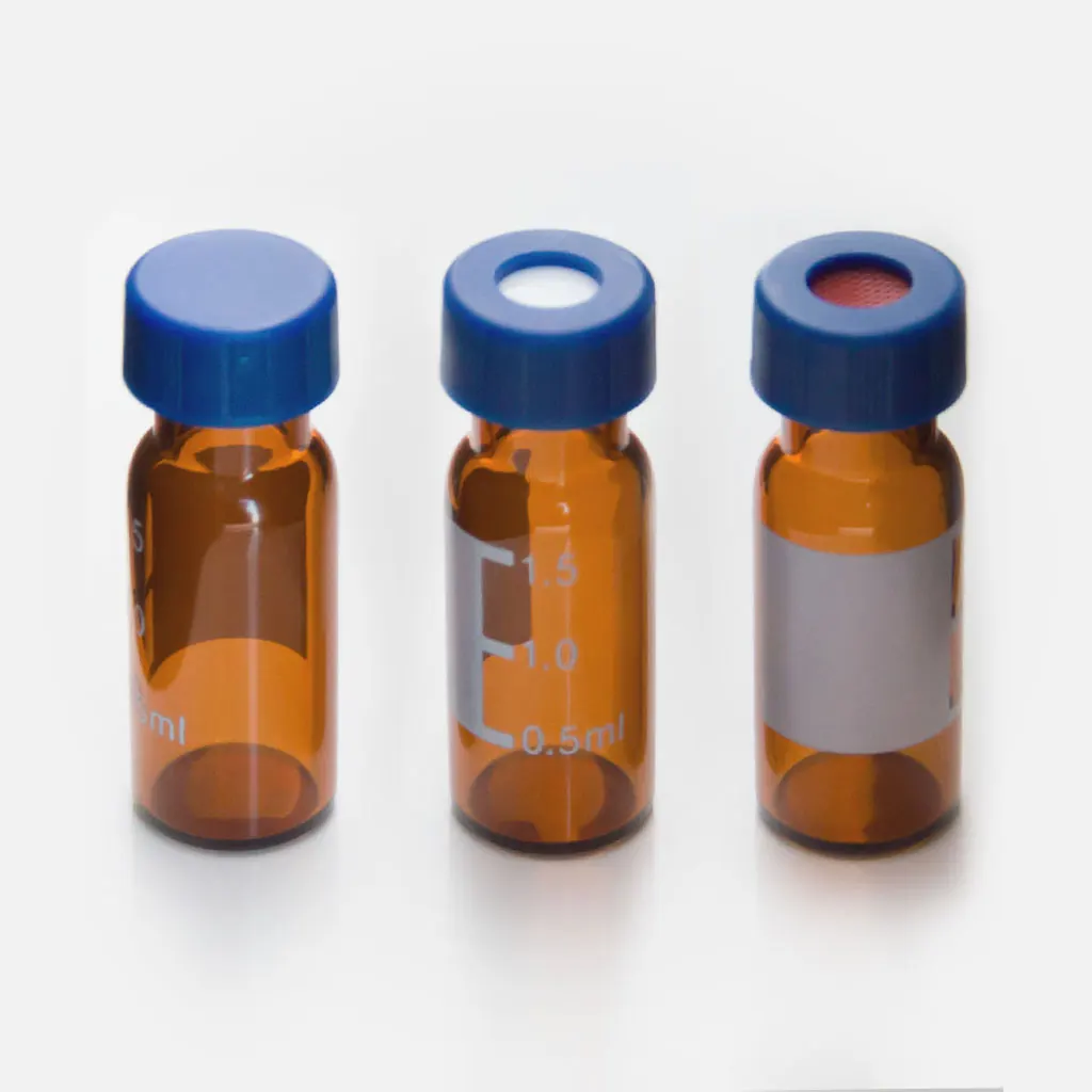 1.5ml chromatography sample vials 2ml glass HPLC vial 12*32 mm 9-425 screw PP cap lab consumables supplies