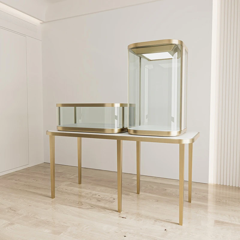 Factory wholesale jewellery stores furniture white custom logo watches glasses jewelry display cabinet cases for retail store