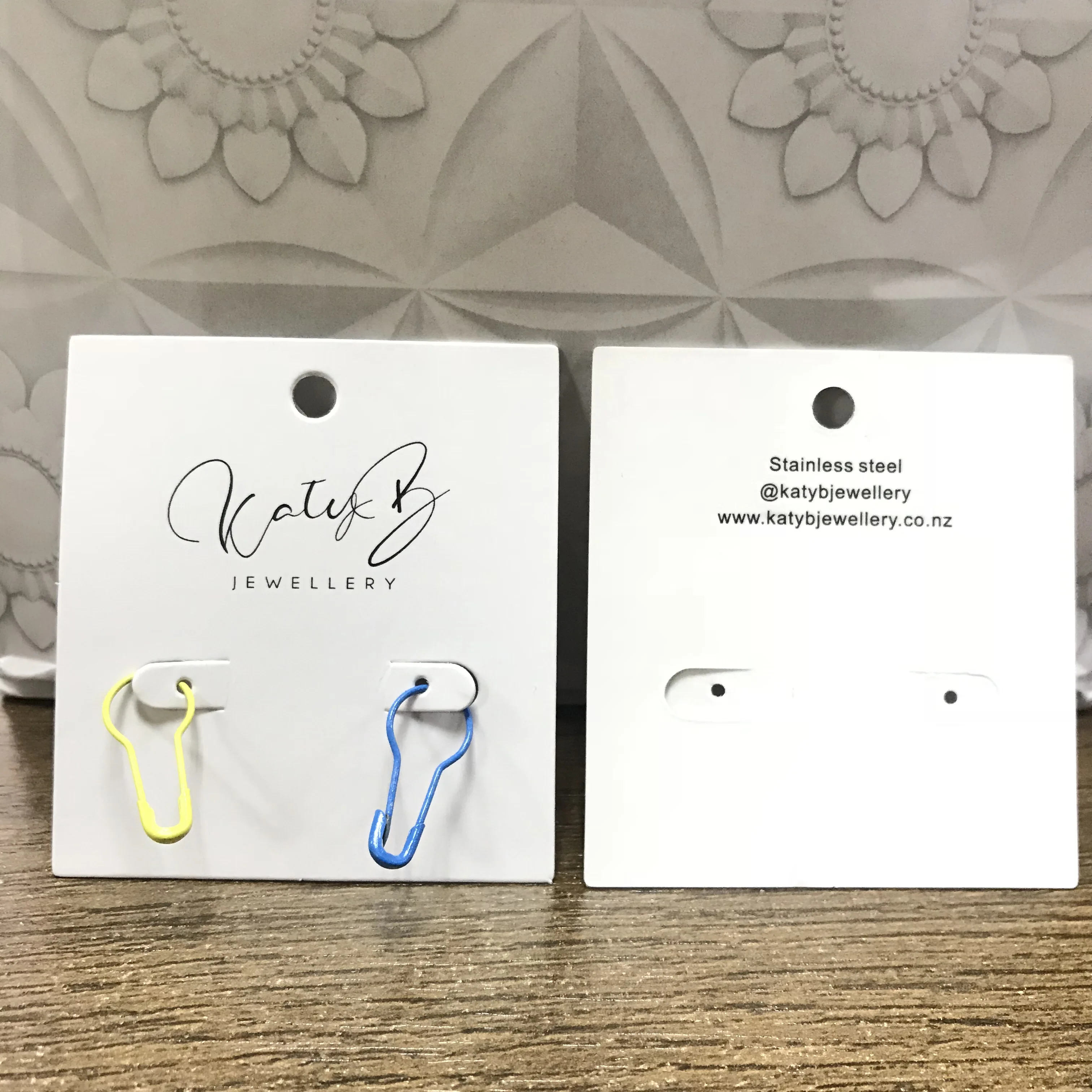 Custom Jewelry  labels logo printed paper hang tag,necklace earring cards,earring hang tag