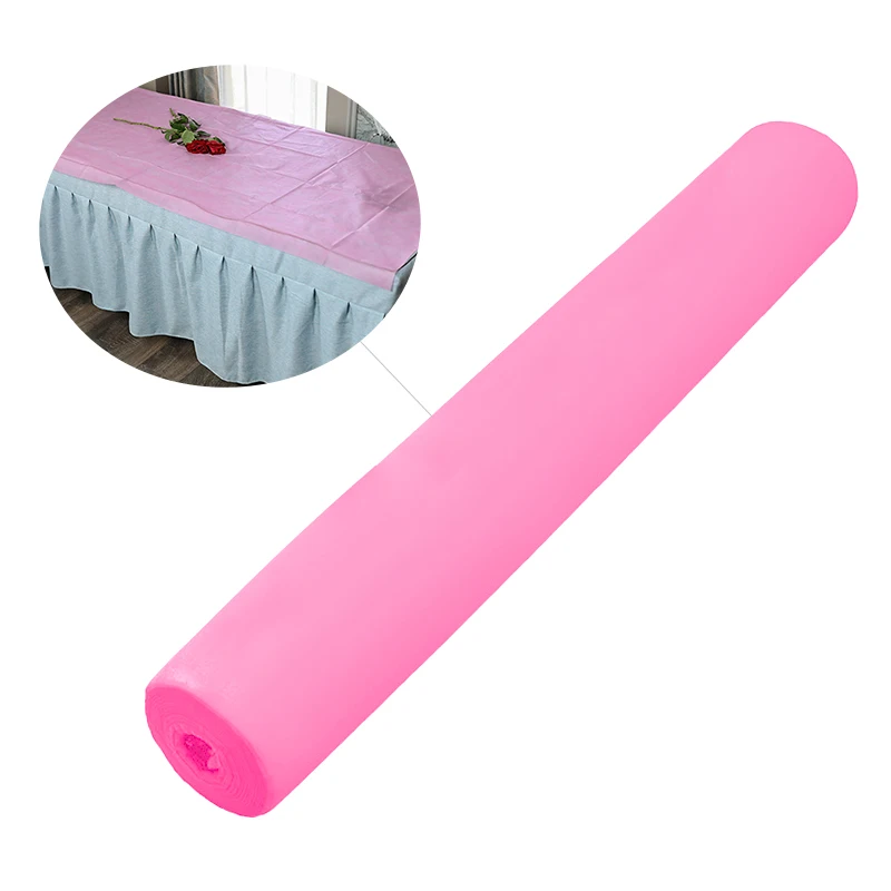 Водонепроницаемое одноразовое постельное белье, нетканое постельное белье, медицинское нетканое больничное одноразовое постельное белье, рулон розового цвета
