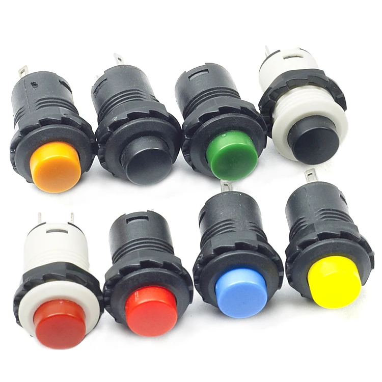 Latching or Momentary ON-OFF Push Button 2PIN SPST Switch Round Red 1.5A10pcs,Latching or Momentary ON-OFF Push Button 2PIN SPST