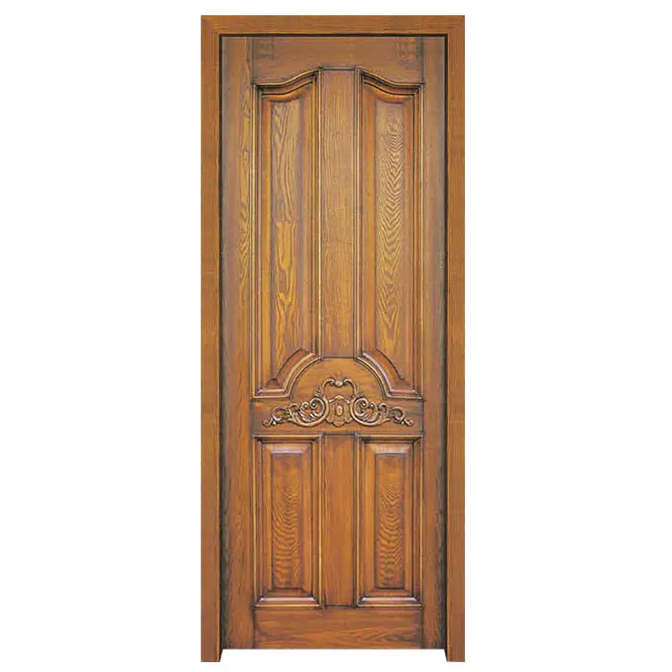 European Standard Doubledoor interior windproof wood doors Soild Wood Bedroom door for houses