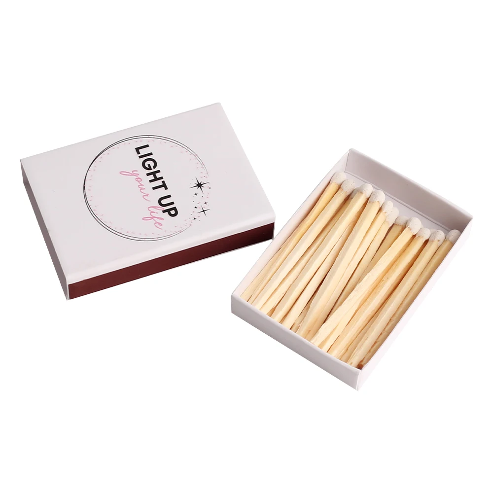 Custom Package 250 GSM C1S Paper Design Printing Match Stick Box Matchboxes with White Head Matches