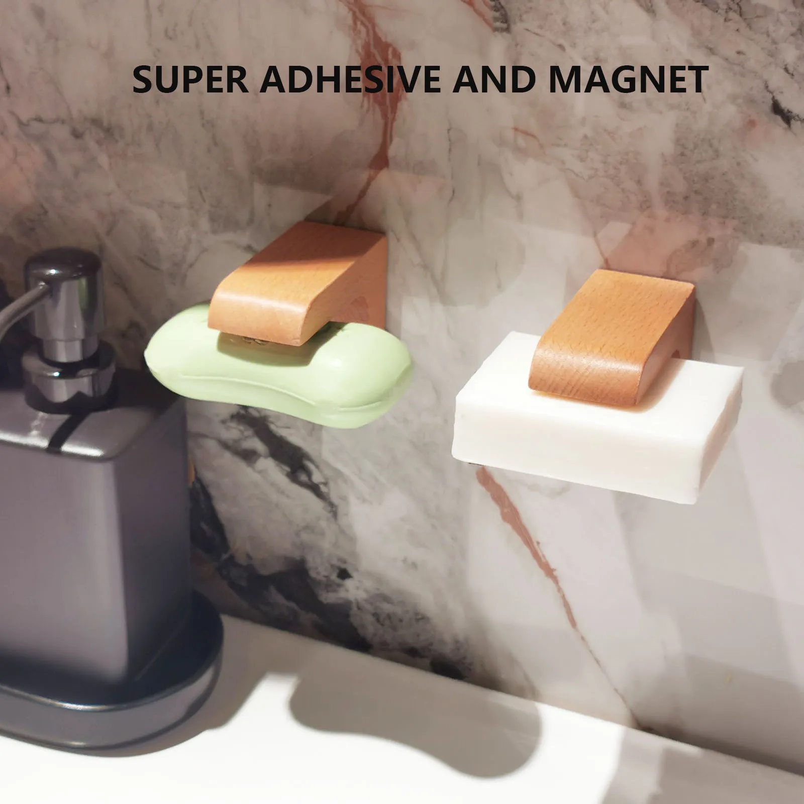 Экологичный деревянный магнитный держатель для мыла