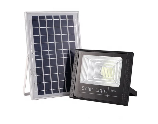 Automatic 40W Waterproof Outdoor Smart Street Light Solar yard light With Remote ABS Plastic Solar Powered Wall Lamp