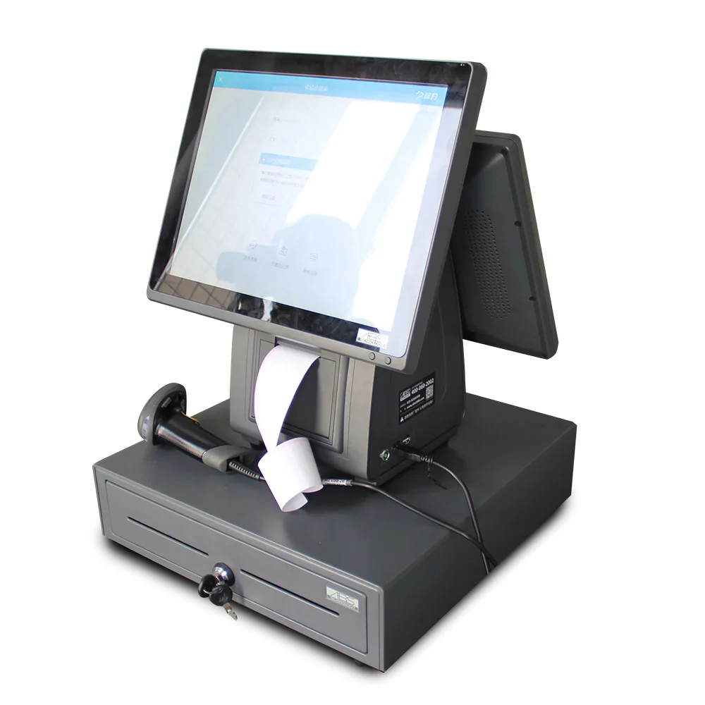 Hot sales Pos Terminal With 80mm  Printer Windows 10 For Point Of Sale System Retail