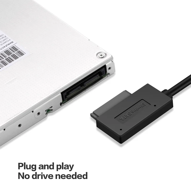 USB 2.0 To Mini Sata II 13Pin Adapter Converter Cable for Laptop CD/DVD ROM Drive Adapter Drive Cable for Notebook