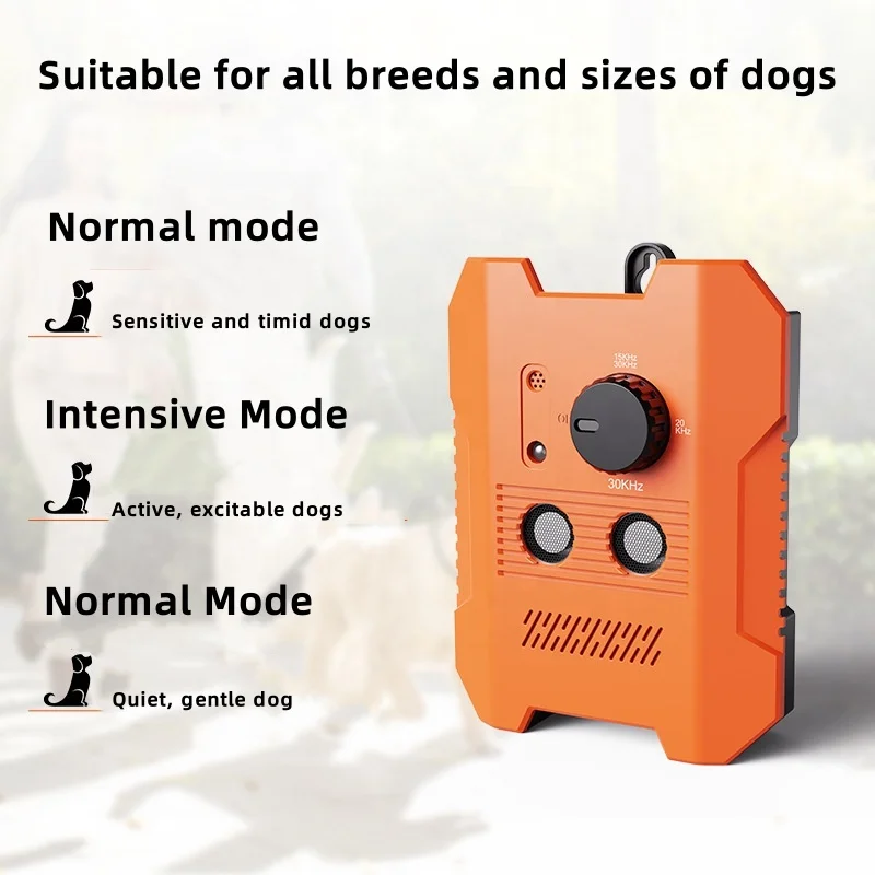Anti Barking Devices Ultrasonic Dog Bark Deterrent with 3 Modes Stop Barking Dog Rechargeable 50ft Range for Indoor Outdoor