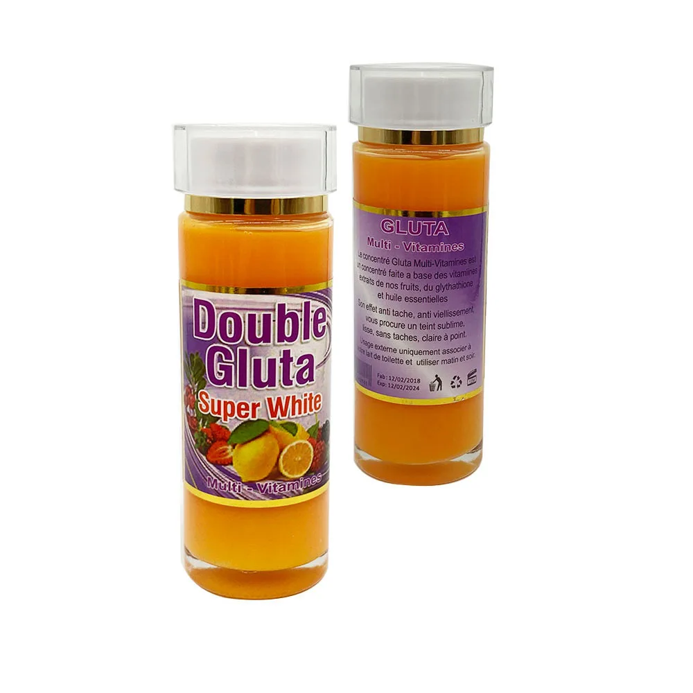 Double Gluta Super Natural White Multi-Vitamines Serum for Anti Tache,Anti Viellissement Eclaircissant 120ml