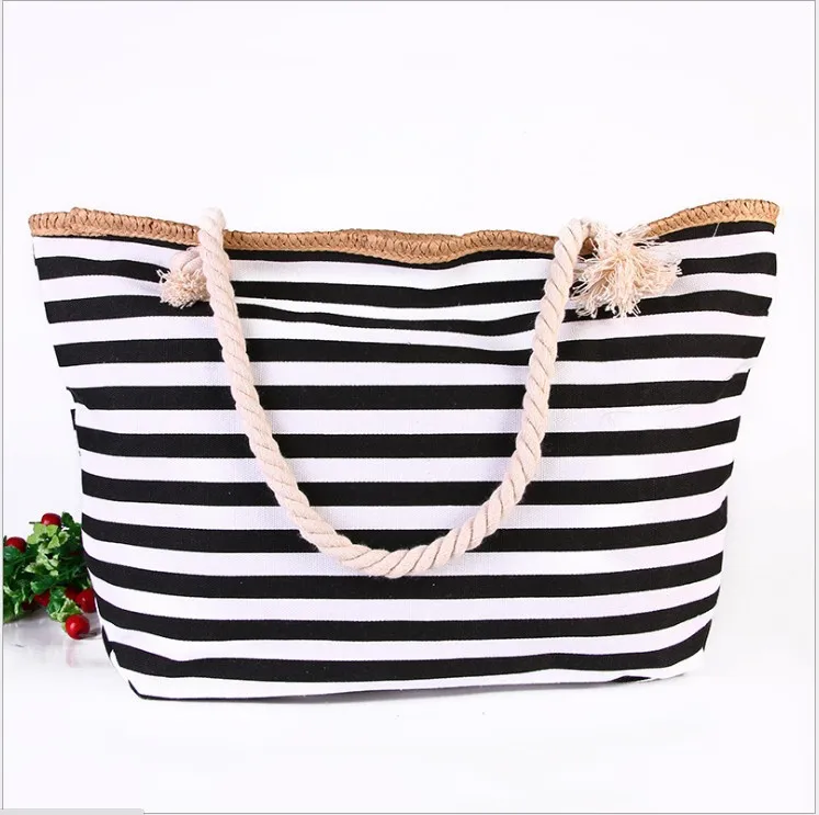 Customized large Reusable blank canvas cotton fabric tote beach bag with logo