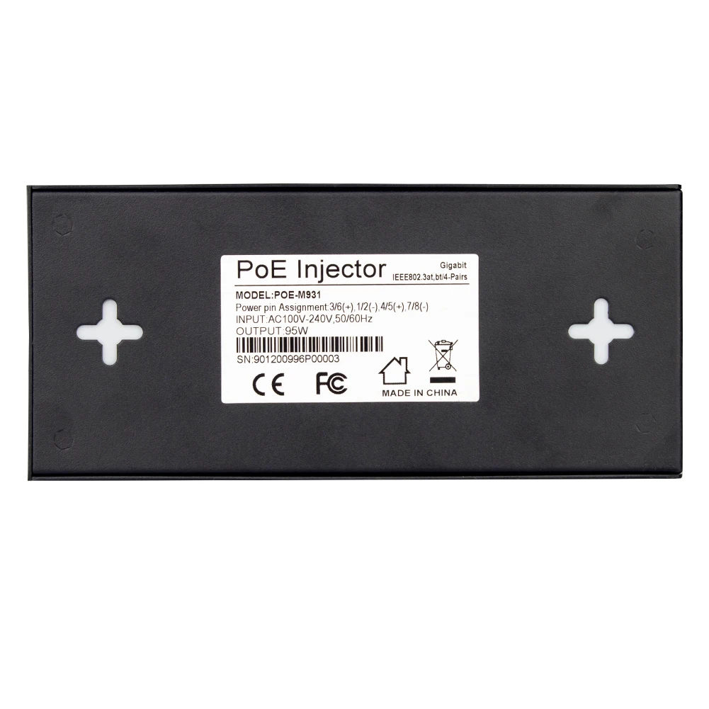 Инжектор IEEE802.3bt 95 Вт Gigabit POE 48 В с