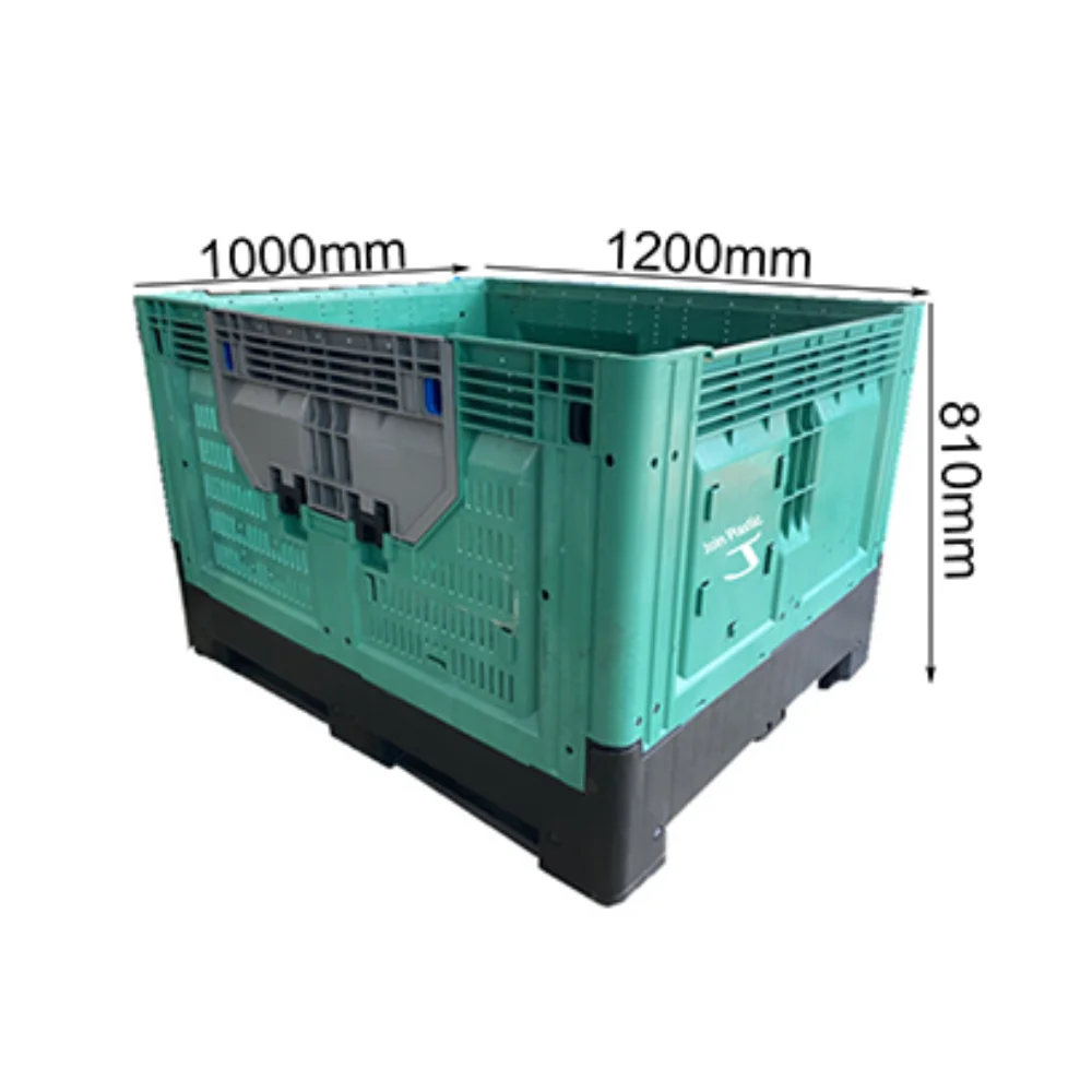 JOIN Large Non Wood Foldable Warehouse Folding Pallet Box Can Storage Plastic Collapsible Box For Euro Sales