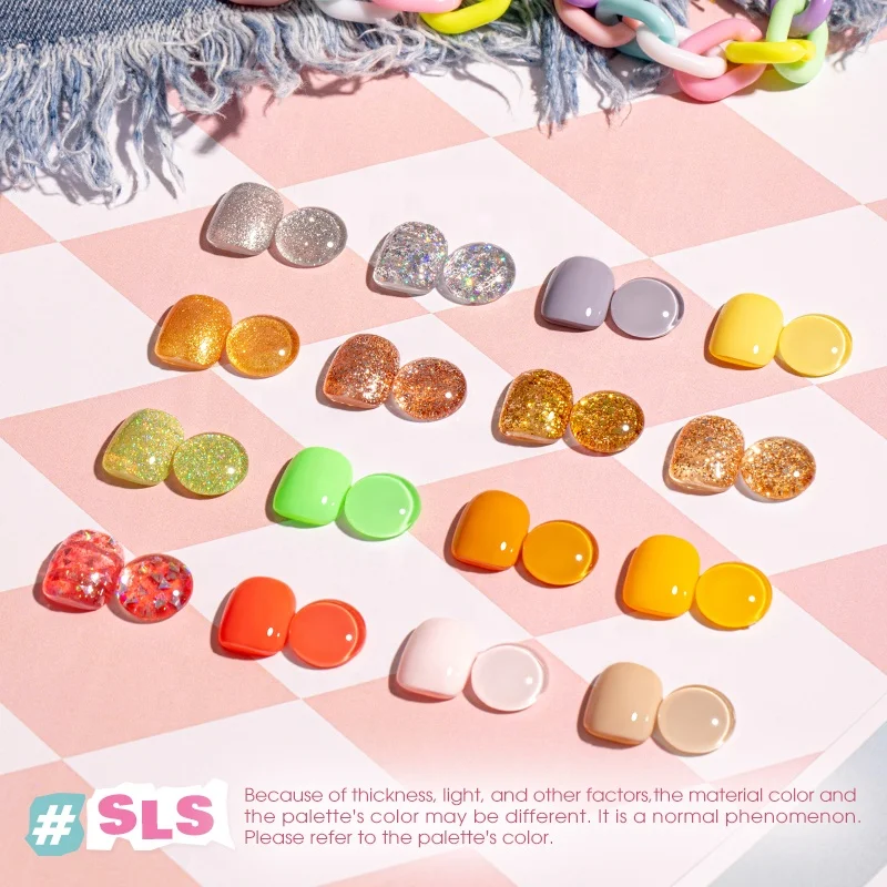 ROSALIND nail supplies custom logo oem diamond glitter disco reflective gel lacquer semi permanent soak off uv  gel nail polish