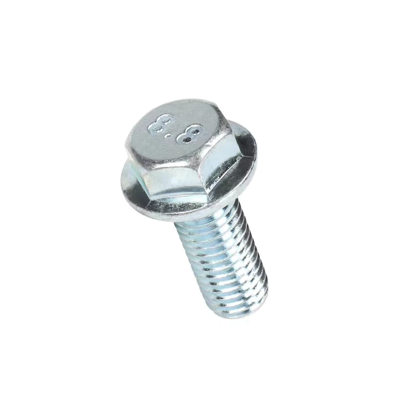 Zinc Plated  Flange Head Hex Bolts Carbon steel Fasteners imperial din933 10.9 12.9 grade 5 8 8.8 steel galvanized m5 m6 m8 m12