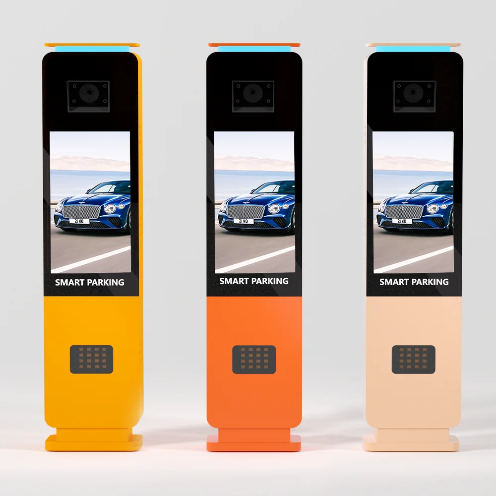 Intelligent Parking System LPR /ANPR /ALPR camera with traffic barrier Car park ticket dispenser plate number barrier toll gate