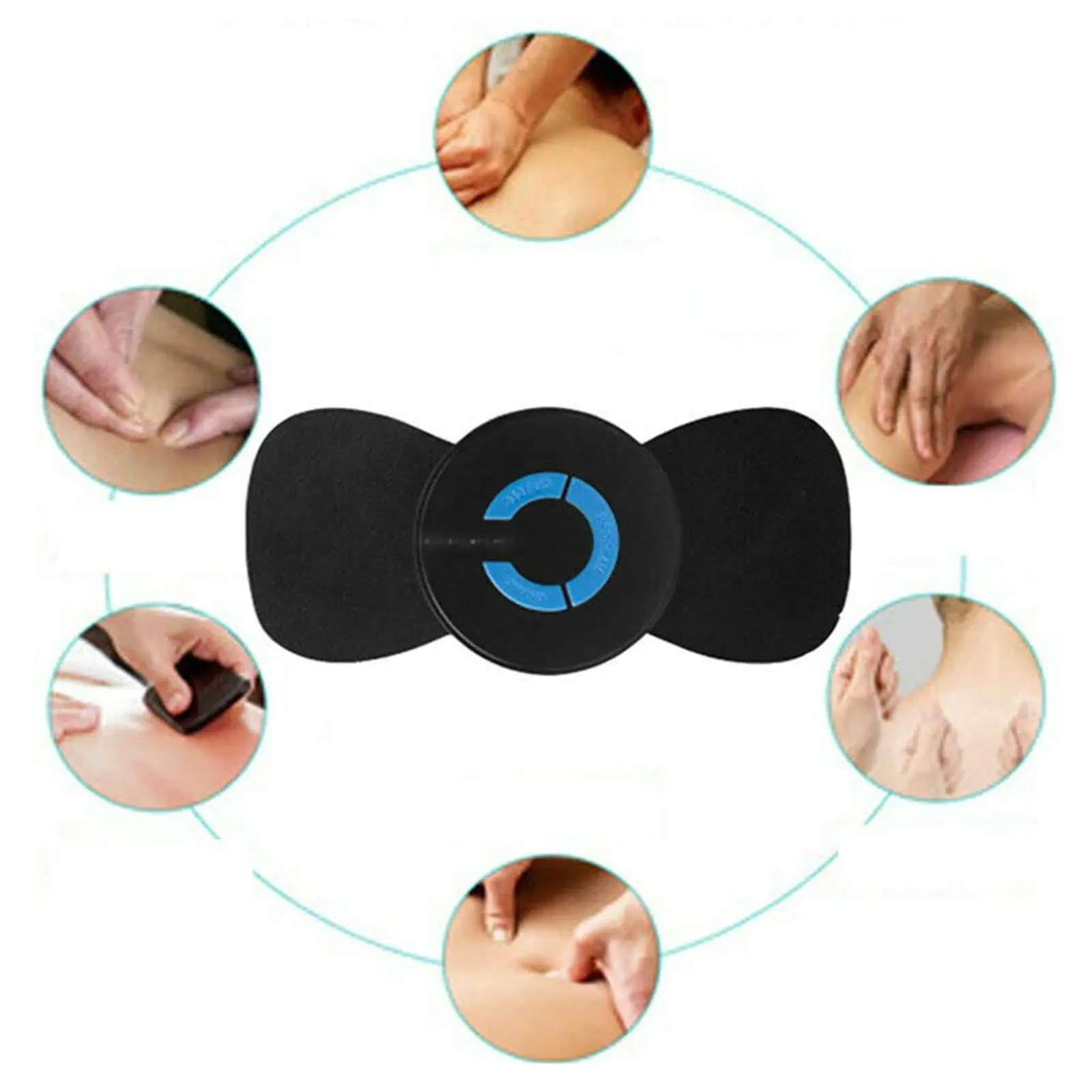 Wh-96 Portable Mini Massager Patch Cordless Cervical Massage Stimulator for Neck Shoulder Back Waist Arms Legs Massage